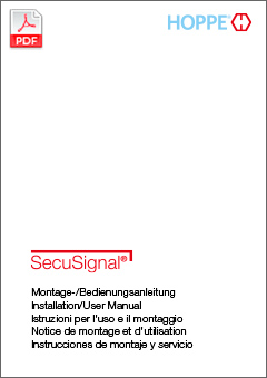 eFenstergriff SecuSignal® – Montage-/Bedienungsanleitung