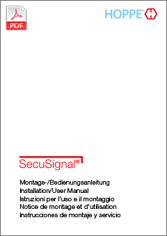eFenstergriff SecuSignal – Montage-/Bedienungsanleitung