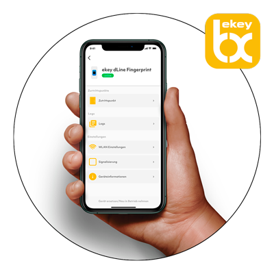 l’app ekey bionyx per smartphone