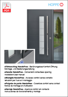 eManiglia HandsFree per porte – Istruzioni d’uso e montaggio (Data di produzione prima del 01.01.2023)