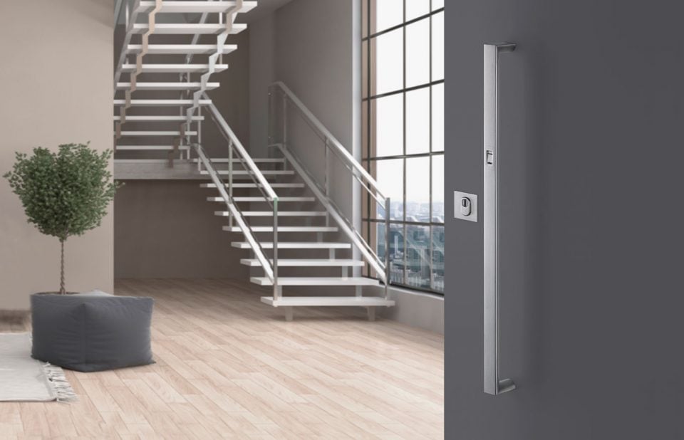 HOPPE-eDeurbeslag FingerScan, E5095AC, F69 roestvast staal mat