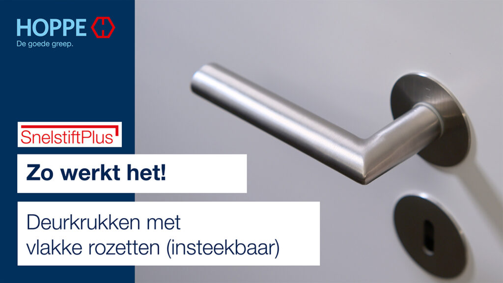 Deurkrukken met vlakke rozetten (insteekbaar) Deurkrukken met vlakke rozetten (insteekbaar)