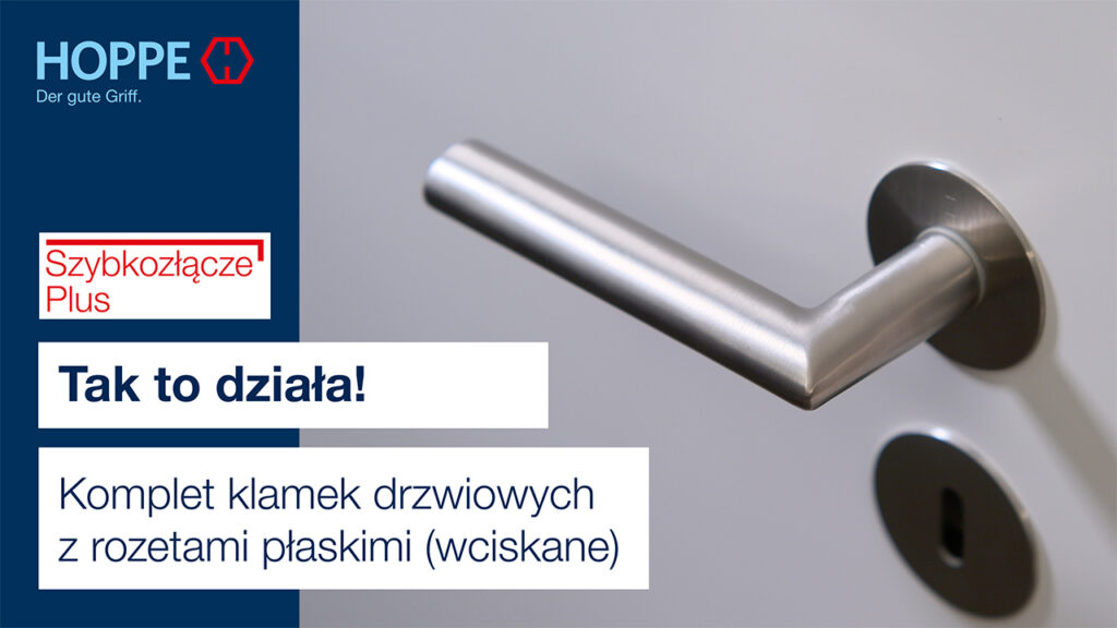 Komplet klamek drzwiowych z rozetami płaskimi (wciskane) Komplet klamek drzwiowych z rozetami płaskimi (wciskane)