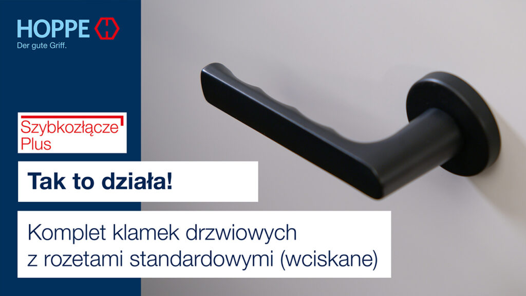 Komplet klamek drzwiowych z rozetami standardowymi (wciskane) Komplet klamek drzwiowych z rozetami standardowymi (wciskane)