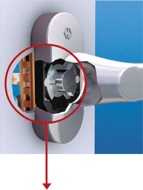 Blocking mechanism of the Secustik® window handle