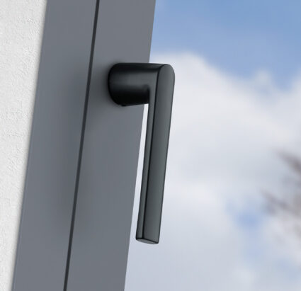 HOPPE aluminium turn/tilt Kompakt window handle, Hamburg series, F9714M matt black