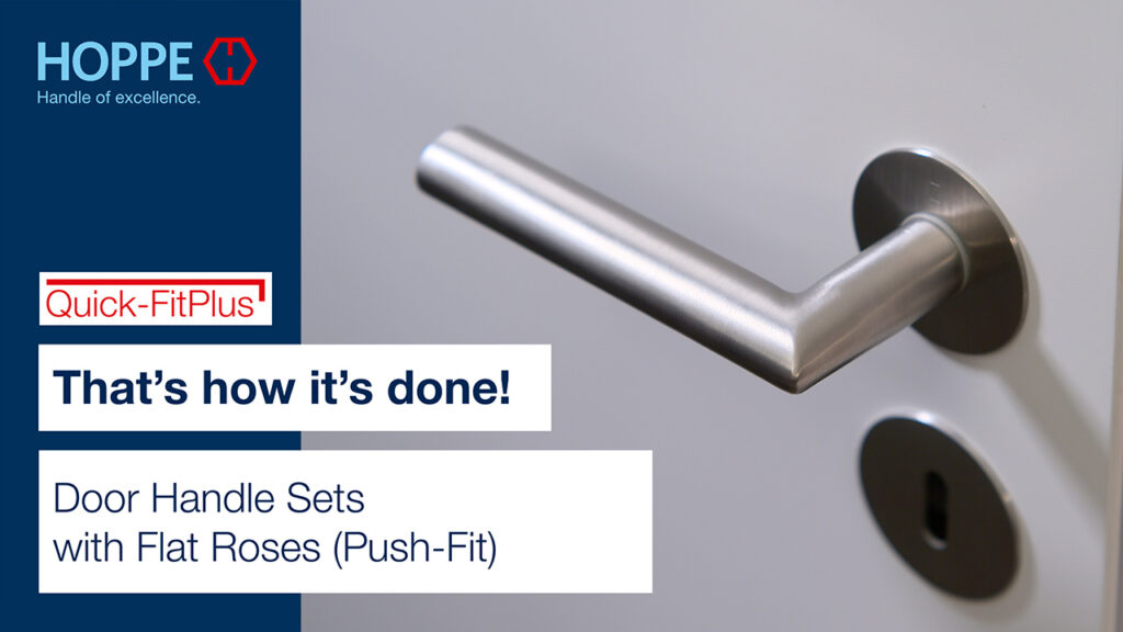 Door Handle Sets with Flat Roses (Push-Fit – Oval Standard Keyhole)