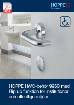 HOPPE HWC-behör 996S med Flip-up funktion för institutioner och offentliga miljöer