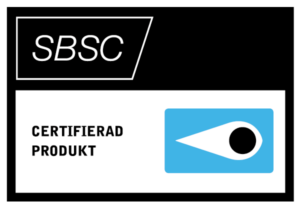 Godkänd enligt SS 3620:2017 – Klasse A Godkänd enligt SS 3620:2017 – Klasse A