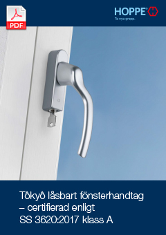 Tôkyô låsbart fönsterhandtag – certifierad enligt SS 3620:2017 klass A