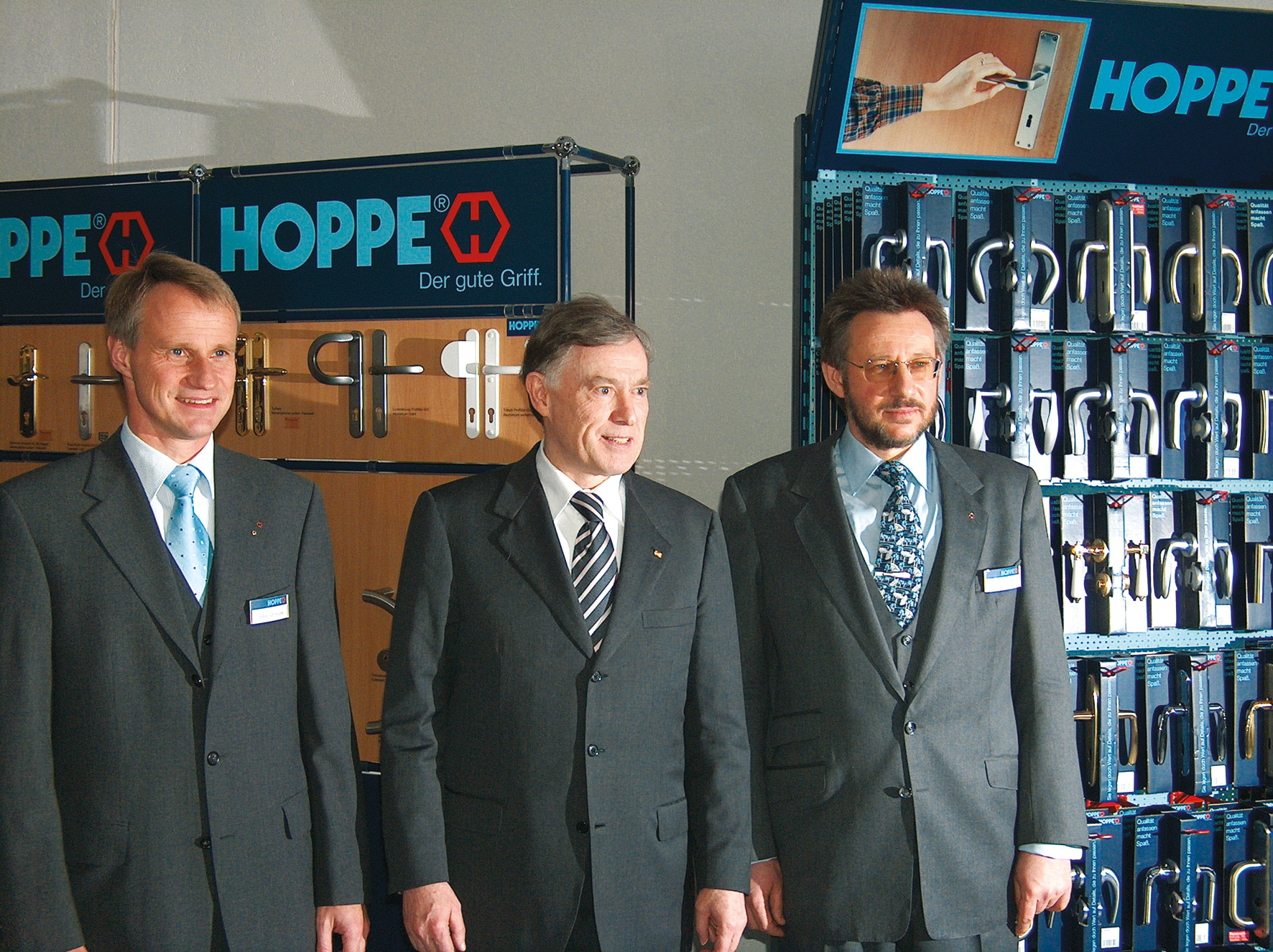 09.12.2005: Visiting German President Köhler in HOPPE plant in Crottendorf